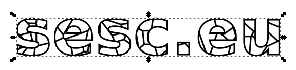 Patterned text with stroke.